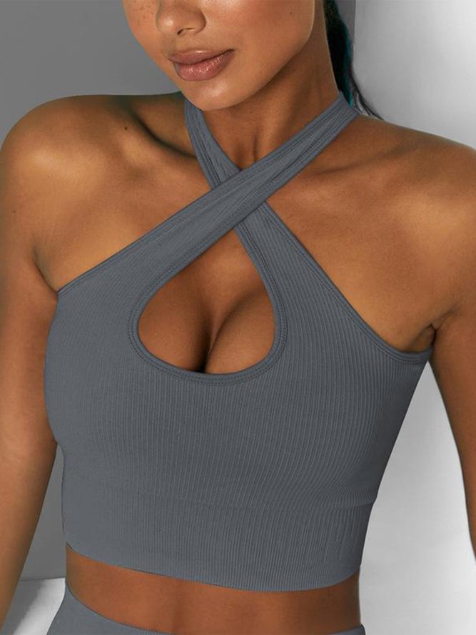 Fitness Sports Vest Fashion Gym Running Cross Strap Bra