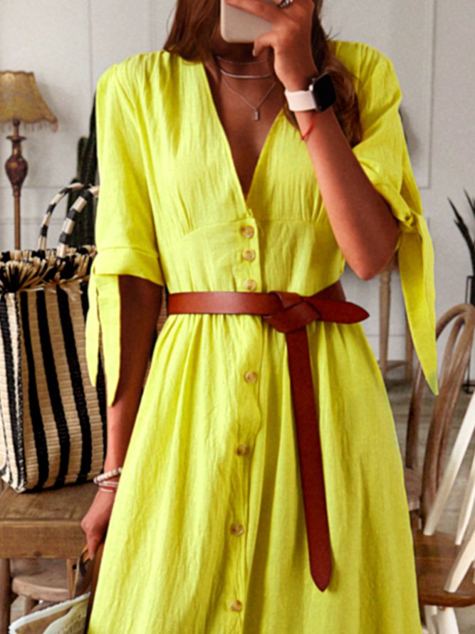 V Neck Casual Casual Dresses