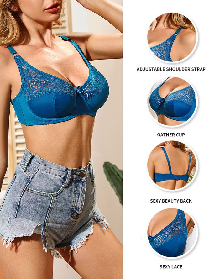 Ultra Thin C/D Cup Push Up Adjustable Sexy Lace Underwire Bra