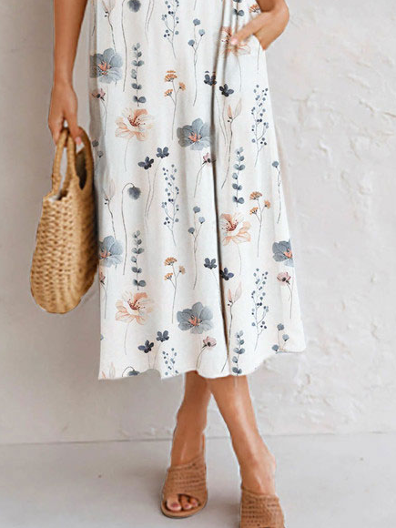 Loose Casual Floral Dress