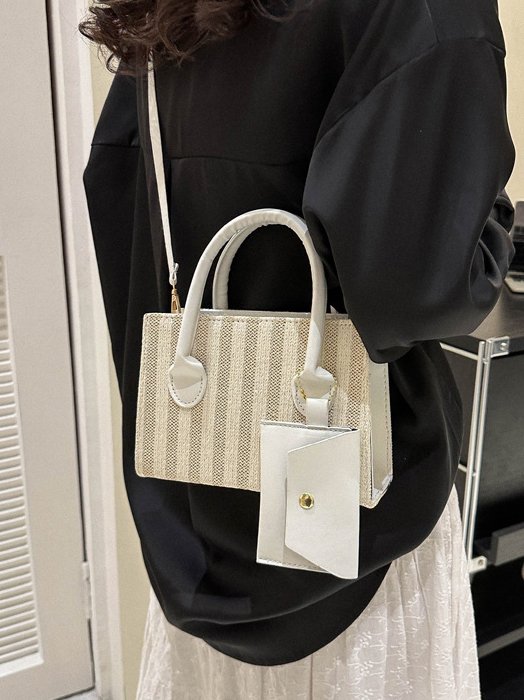 Casual Straw Crossbody Bag Women Vacation Beach Boho