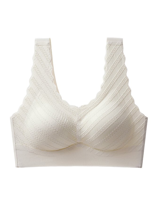 Striped Jacquard Casual Bra & Bralette