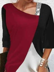 Loose Others Color Block Urban Dress