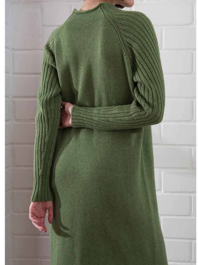 Crew Neck Plain Loose Dress