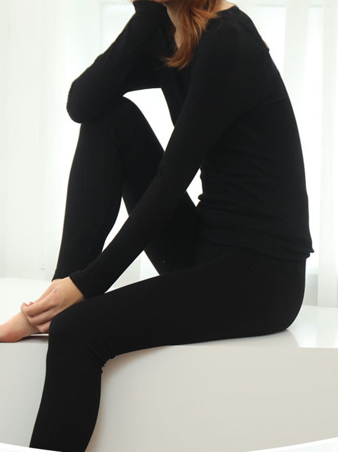 Women's Thermal High Elasticity Bottoming Underwear Set Plus Size