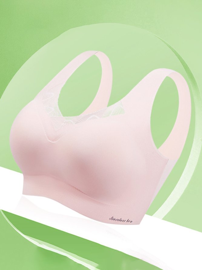 Lace Latex Seamless Wireless Tank Bra