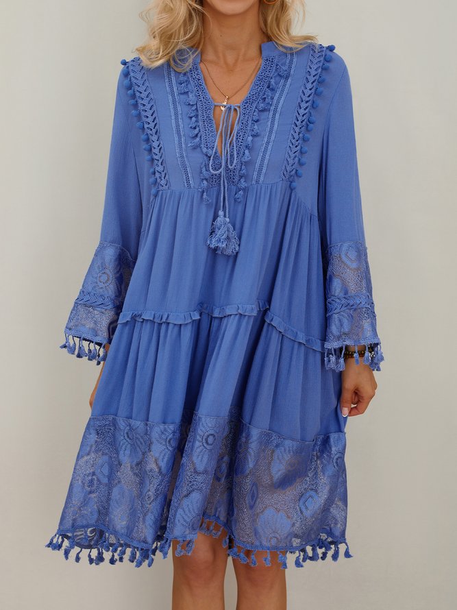 3/4 Sleeve Boho Weaving Dress