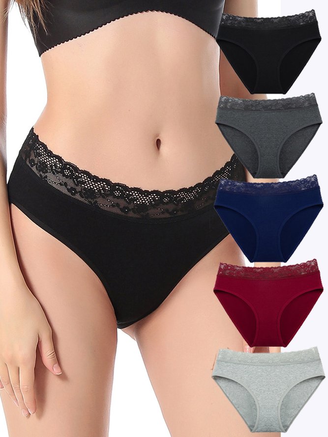 Sexy Lace Cotton Briefs