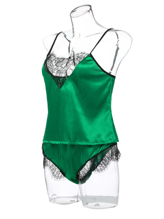 Sexy Lace Camisole Shorts Pajamas Two-Piece Set