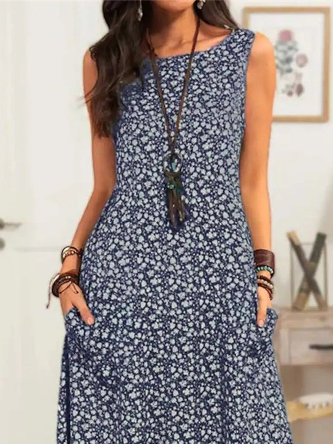 Pockets Elegant Floral Prom Dress