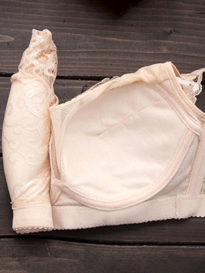 Soft Comfortable Lace Push Up Adjustable Non-Wireless Cotton Bra