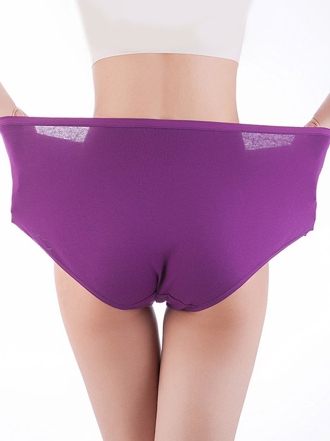 Lace Antibacterial Cotton High Waist Briefs