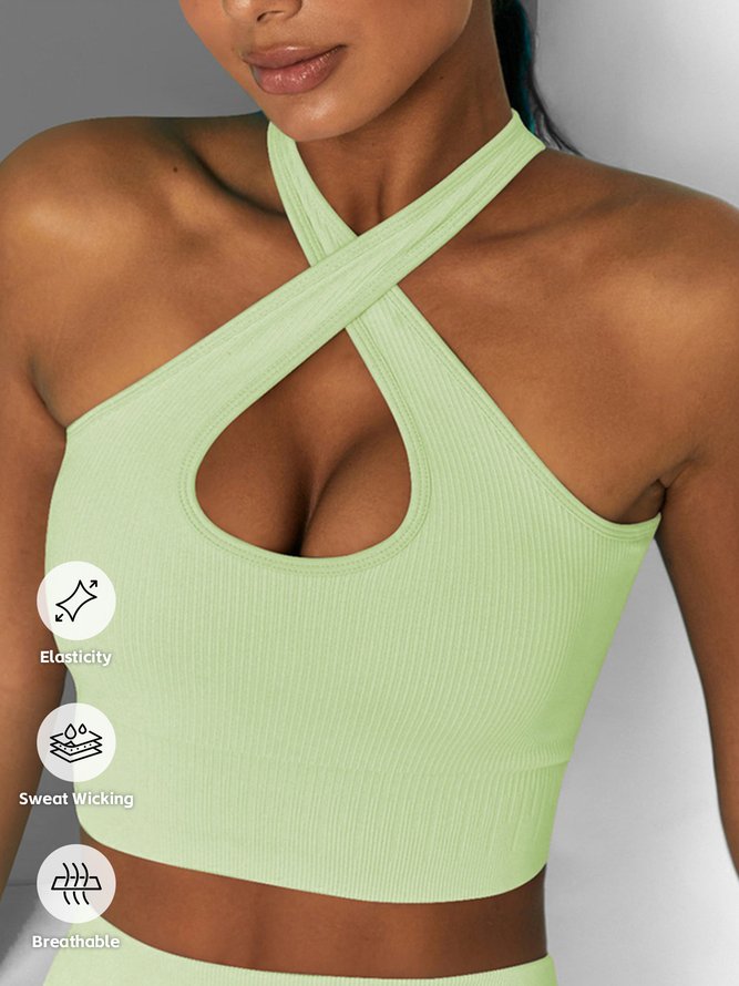 Fitness Sports Vest Fashion Gym Running Cross Strap Bra