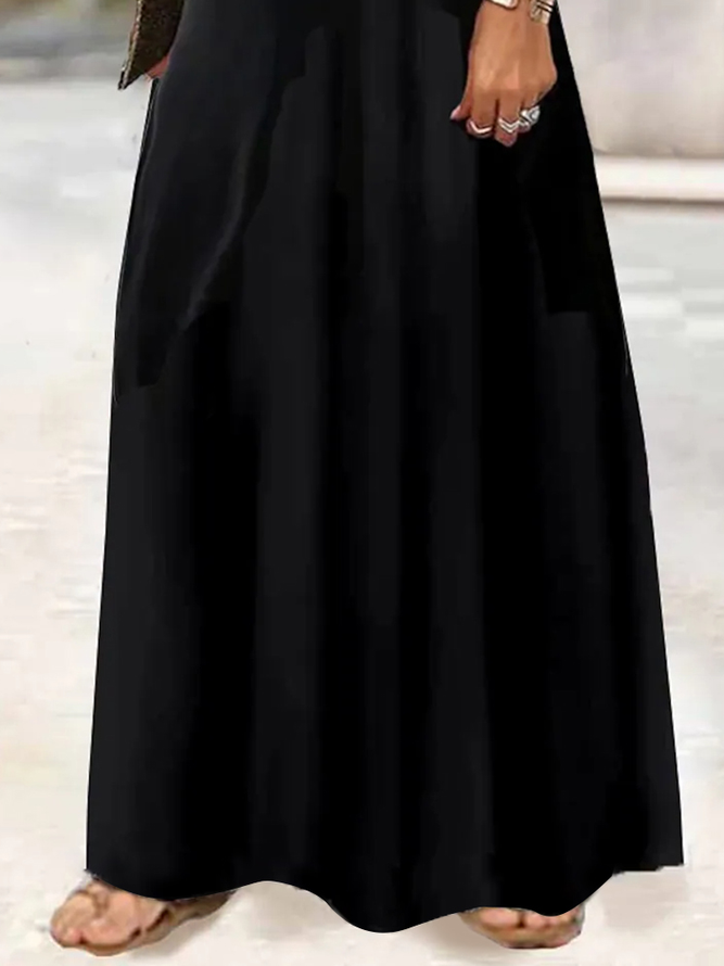 V Neck Simple Plain Lace Dress