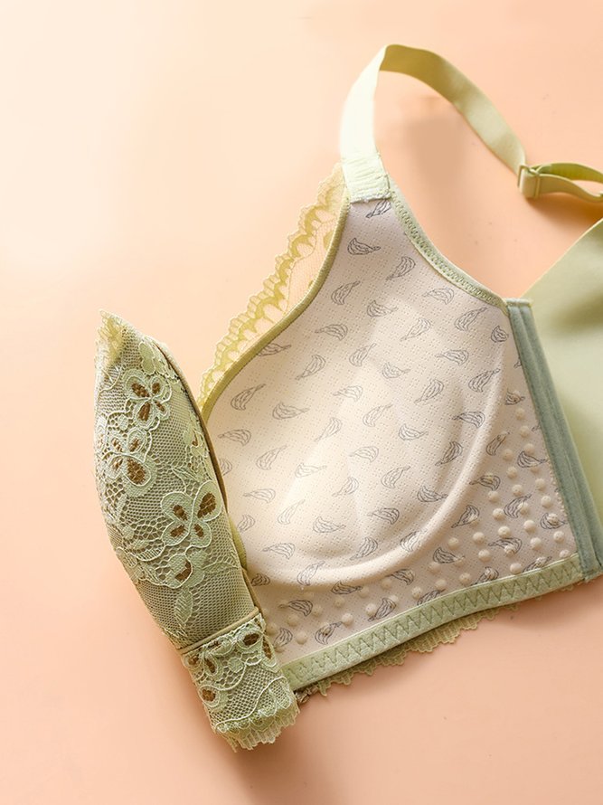 Adjustable Push Up Underwear Sexy Lace Steelless Bra
