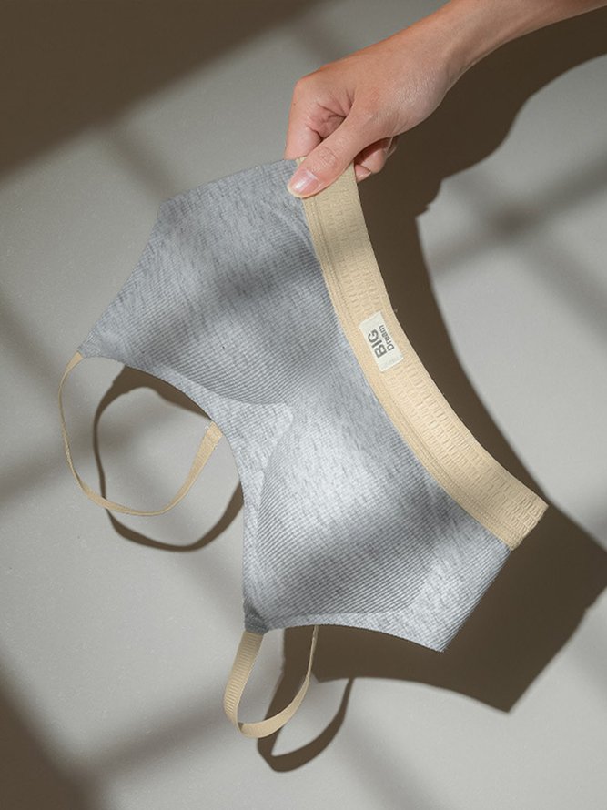 Contrasting Text Letters Seamless Removable Cotton Cups Sports Bra