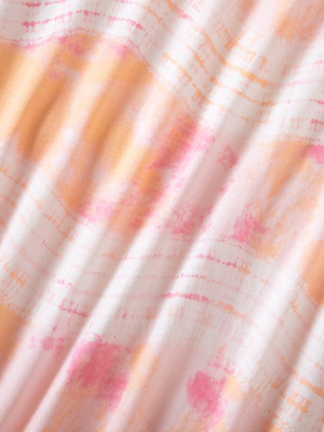 Breathable Comfortable Tie-Dye Loose Casual Nightdress