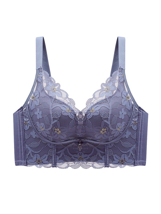 Sexy Lace Push Up Wireless Bra Plus Size