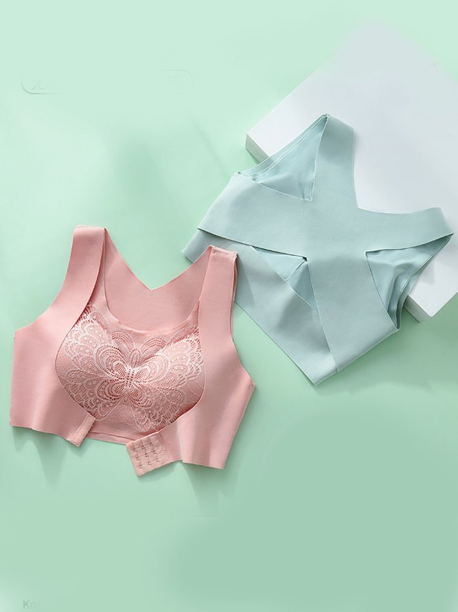 Comfortable and Soft Front Open Button Push Up Underwear Plus Size