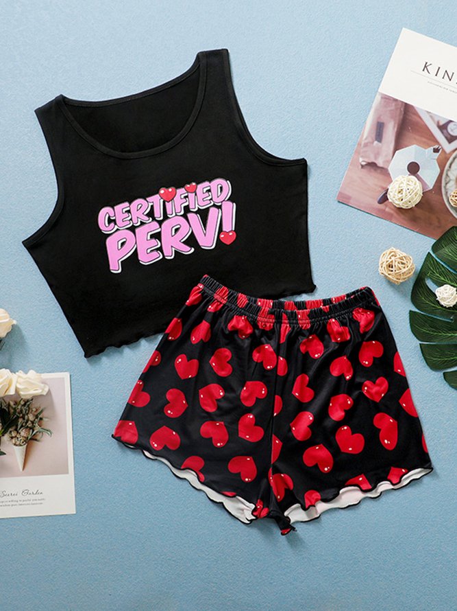 Breathable Comfortable Fashionable Printed Casual Pajama Set