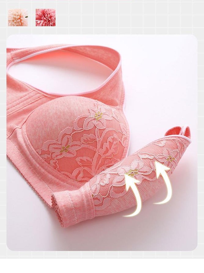 Breathable Comfort Rhinestone Wireless Bra