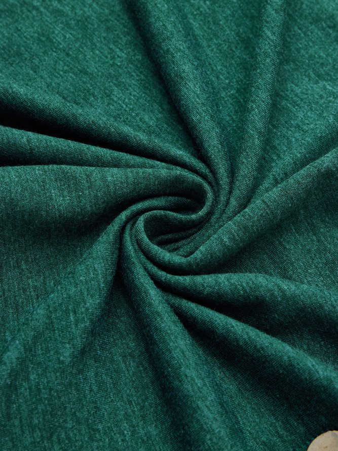 V Neck Geometric Casual Daily Long sleeve A-Line Buttoned Midi Dress