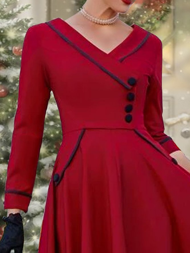 Christmas Plain Party Dress