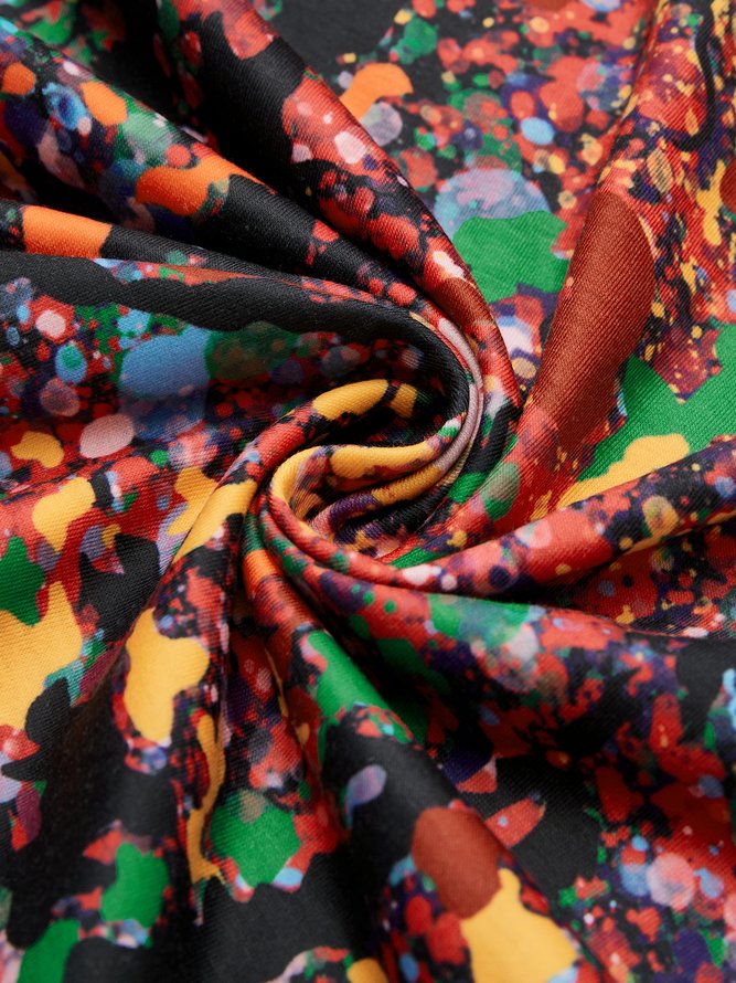 Crew Neck Casual Ombre Autumn Natural Daily Dress