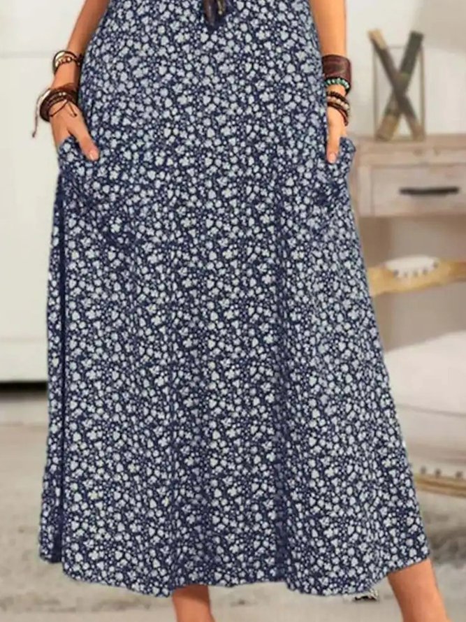 Pockets Elegant Floral Prom Dress