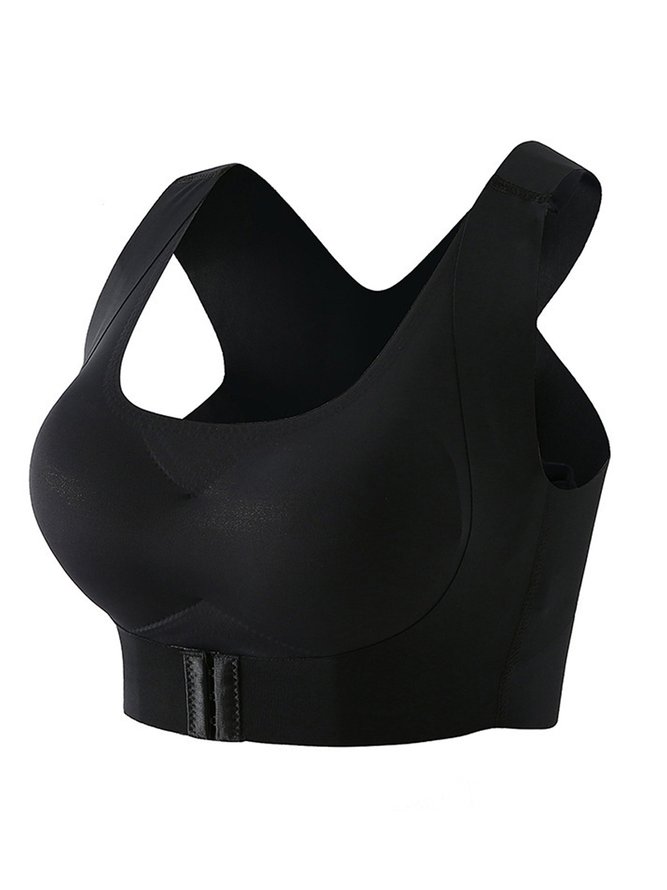 Breathable Comfortable Casual Front Button Seamless Bra