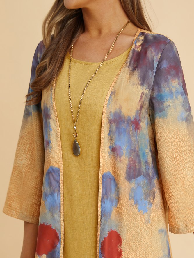 Casual Abstract Two-Piece Set