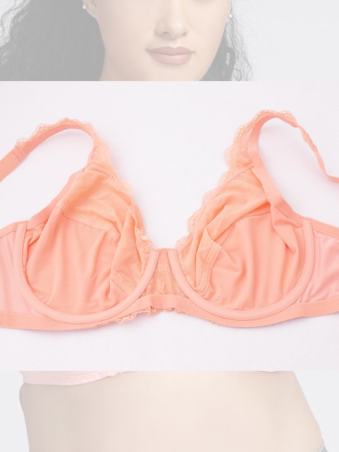 Floral Lace Thin Cup Underwired Bra