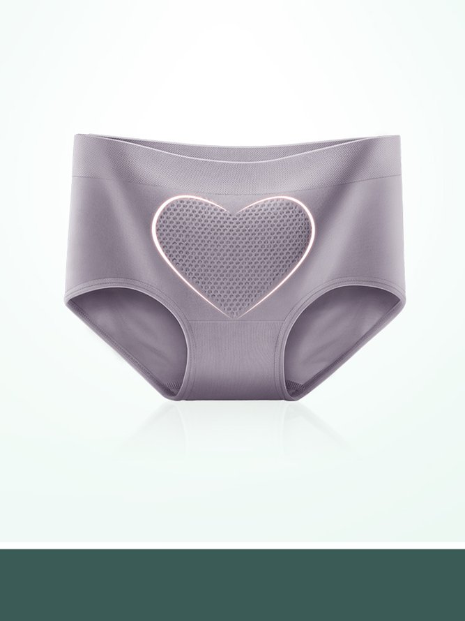 Women's Breathable Comfortable Heart Shape Woven Seamless Panty