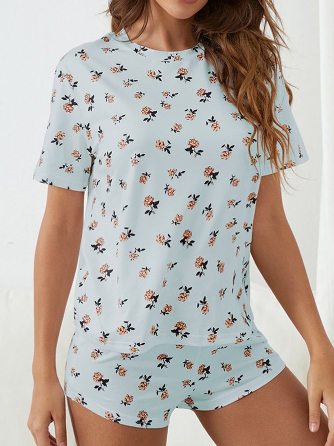 Breathable Relaxed Loose Floral Print Pajama Set
