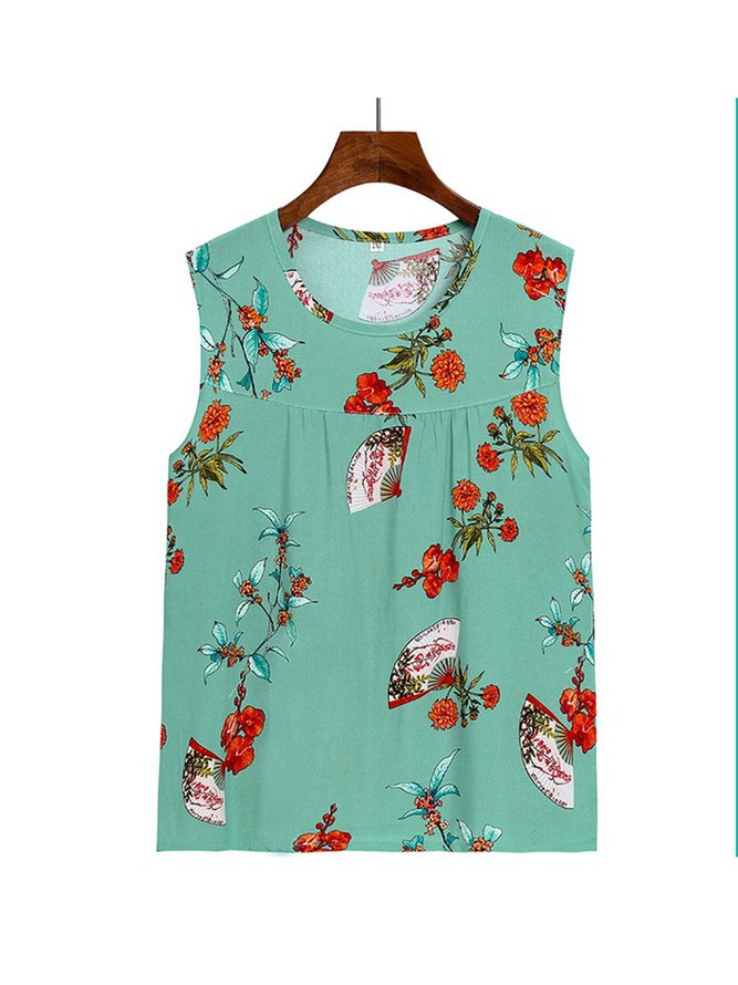 Breathable Elegant Floral Casual Loose Pajama Set