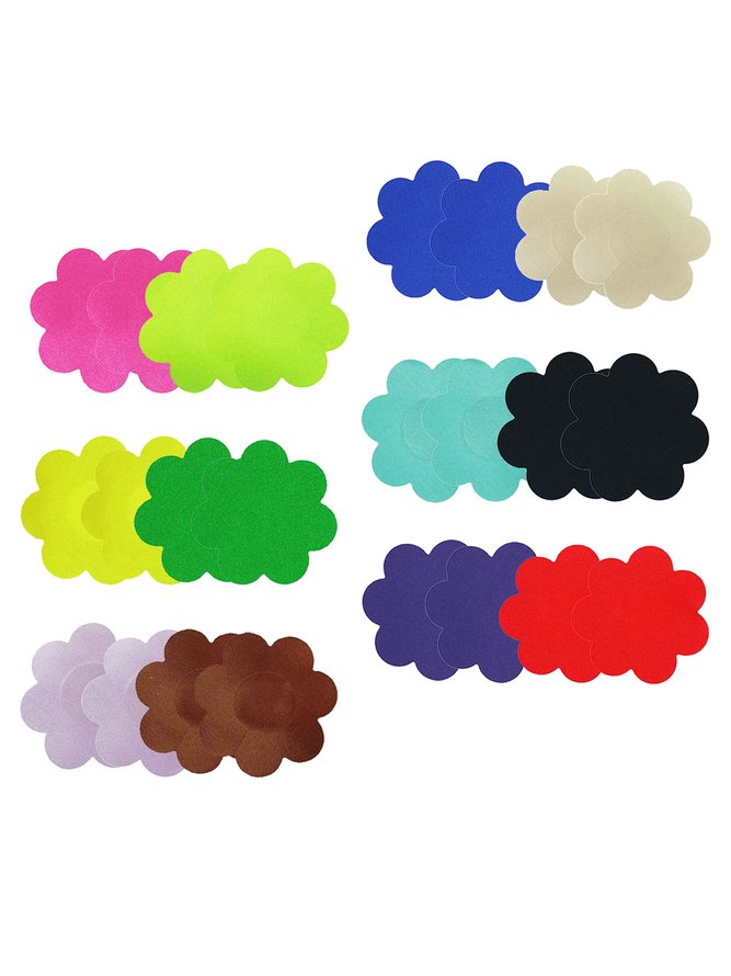 Multicolor Satin Disposable Nipple Patches