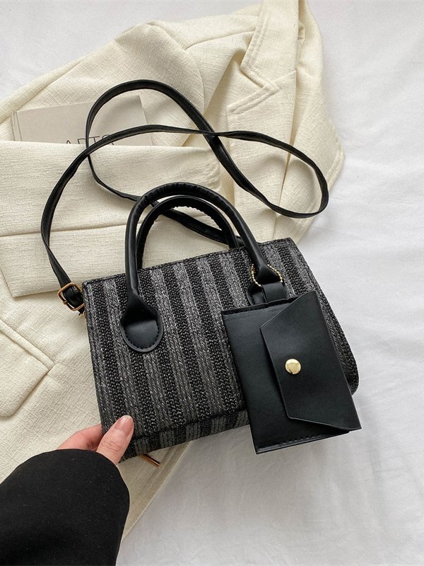 Casual Straw Crossbody Bag Women Vacation Beach Boho