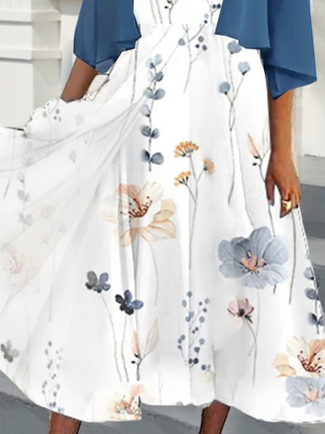 Casual Chiffon V Neck Two-Piece Set