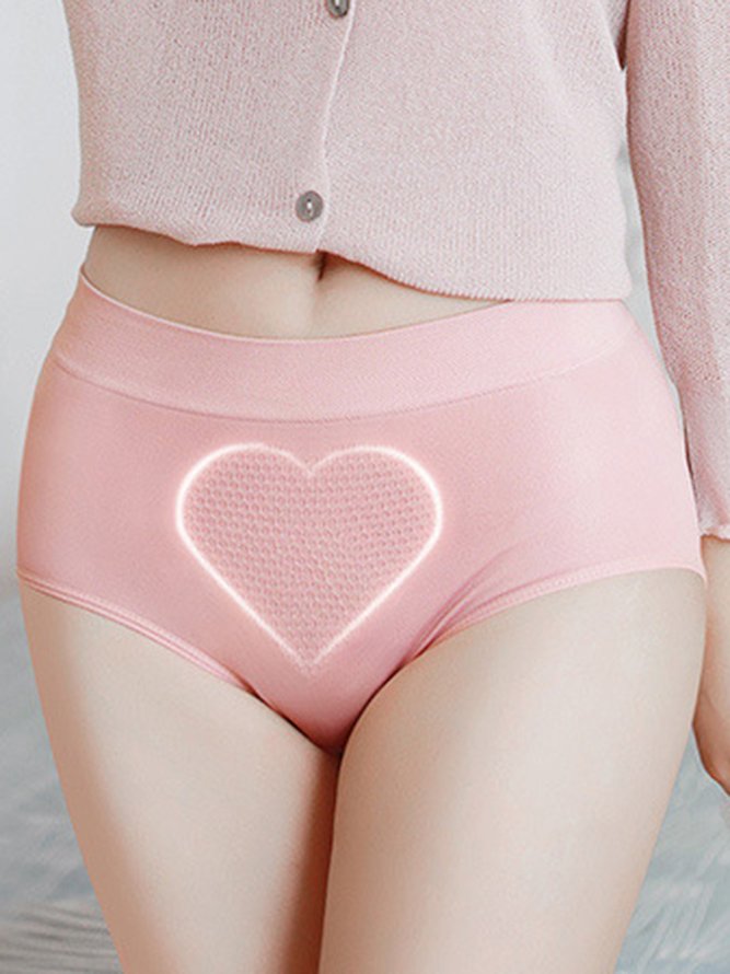 Women's Breathable Comfortable Heart Shape Woven Seamless Panty