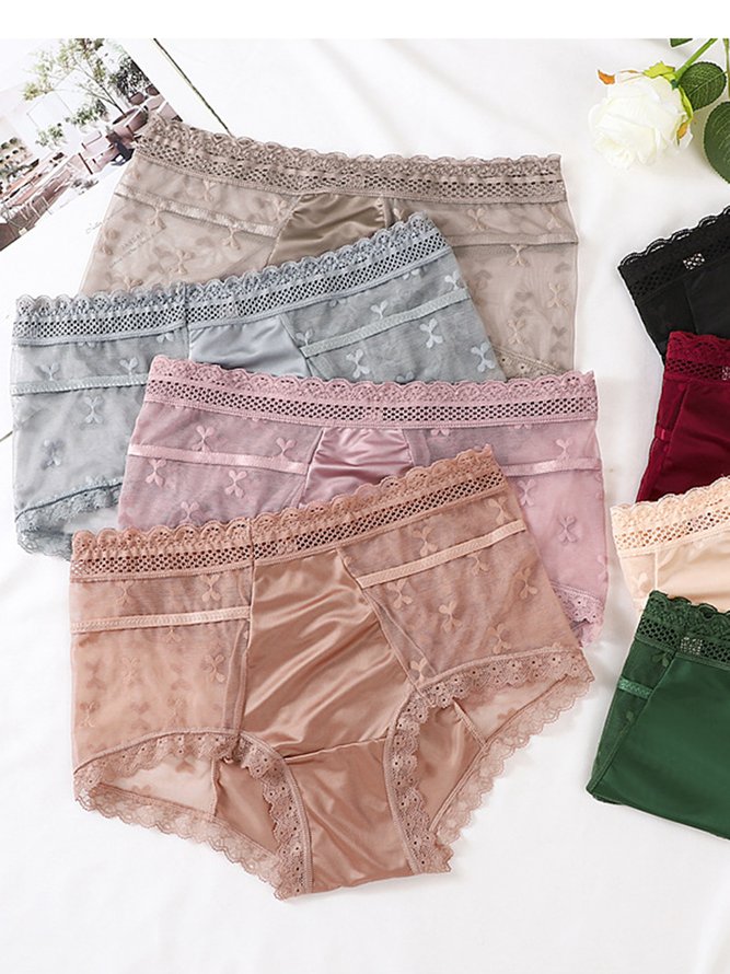 Breathable High Elastic Sexy Exquisite Lace High Waist Panties