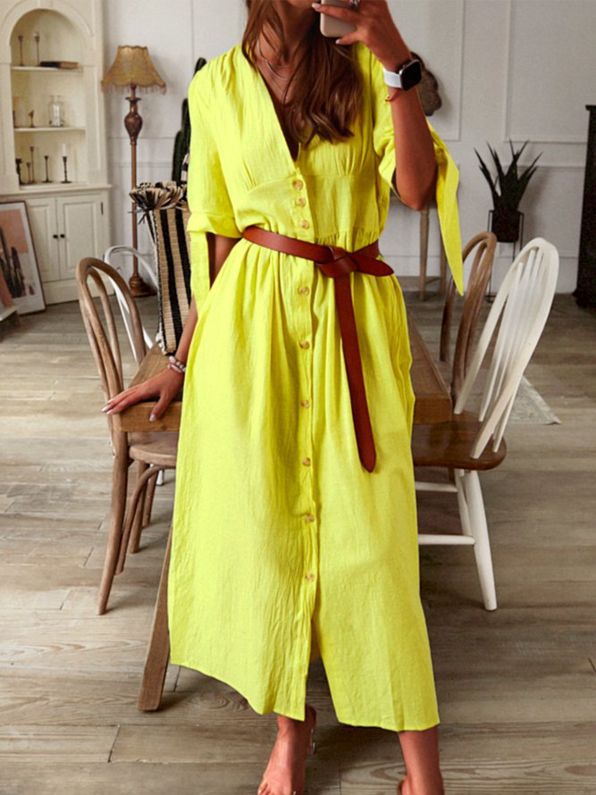 V Neck Casual Casual Dresses