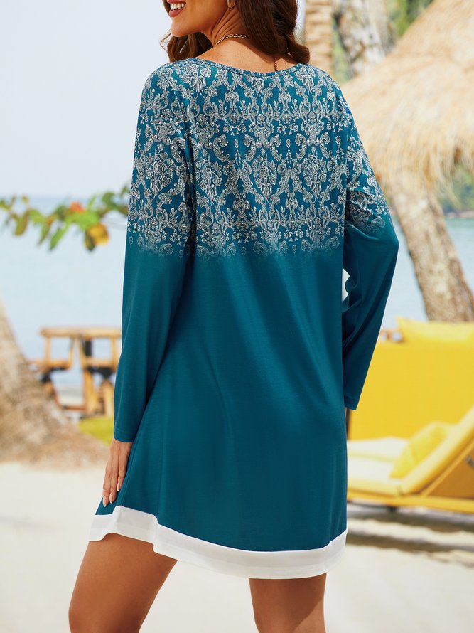 Boho Knitted Ethnic Dress