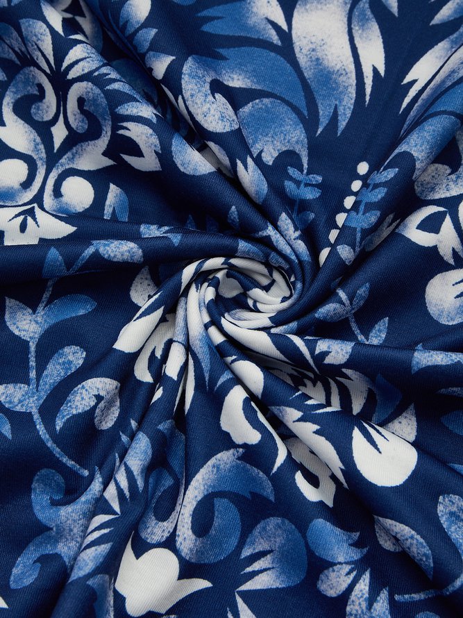 Vacation Round Neck Tribal Short Sleeve women Dress