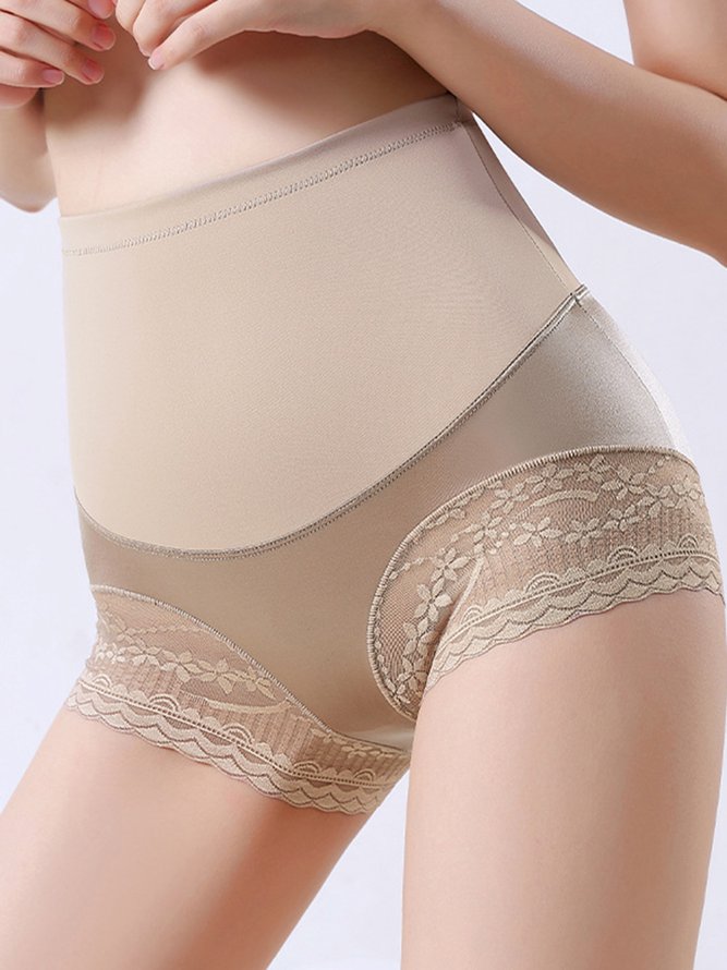 Sexy Lace Breathable Stretch Tummy Control High Waist Briefs