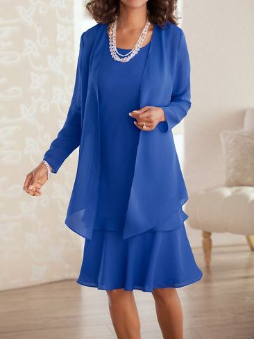 Plain Occasion Elegant Two Piece Setss