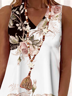 Loose Knitted Floral Vacation Dress