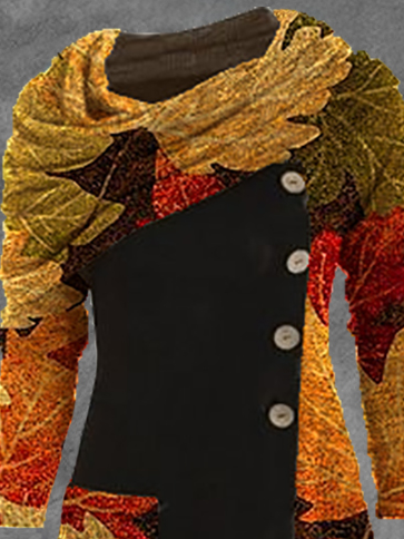 Crew Neck Cotton Blends Casual Knitting Dress