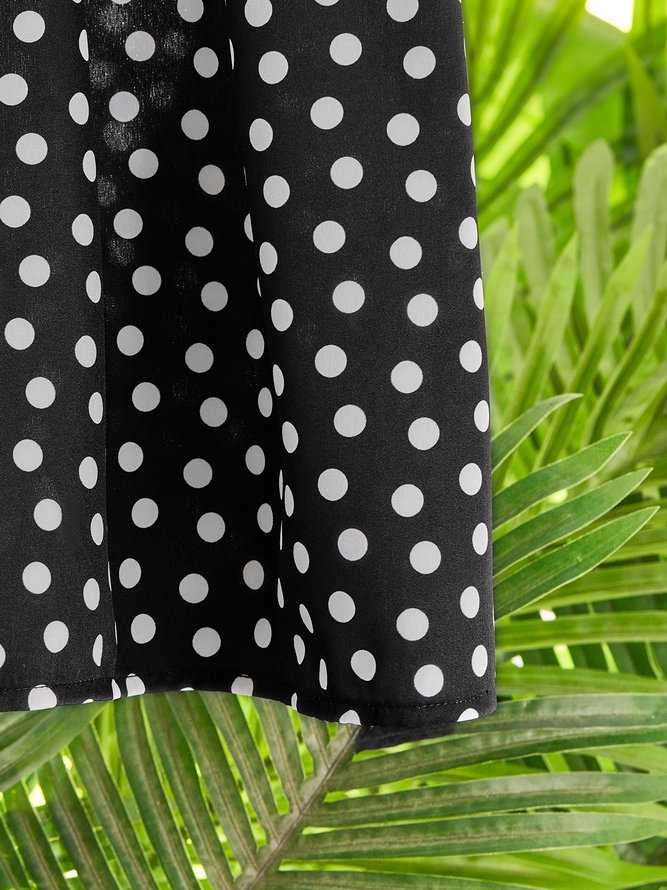 V Neck Colorblock Casual Mini Dresses