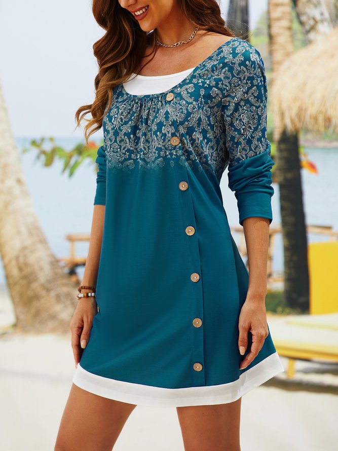 Boho Knitted Ethnic Dress