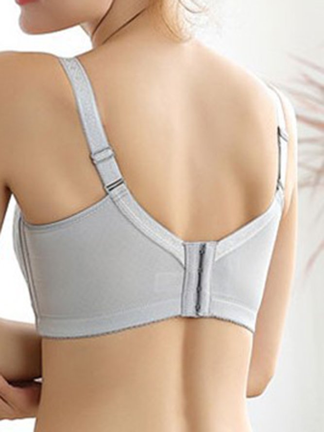 Lace Polka Dot V Neck Simple Bra Casual Bra Plus Size